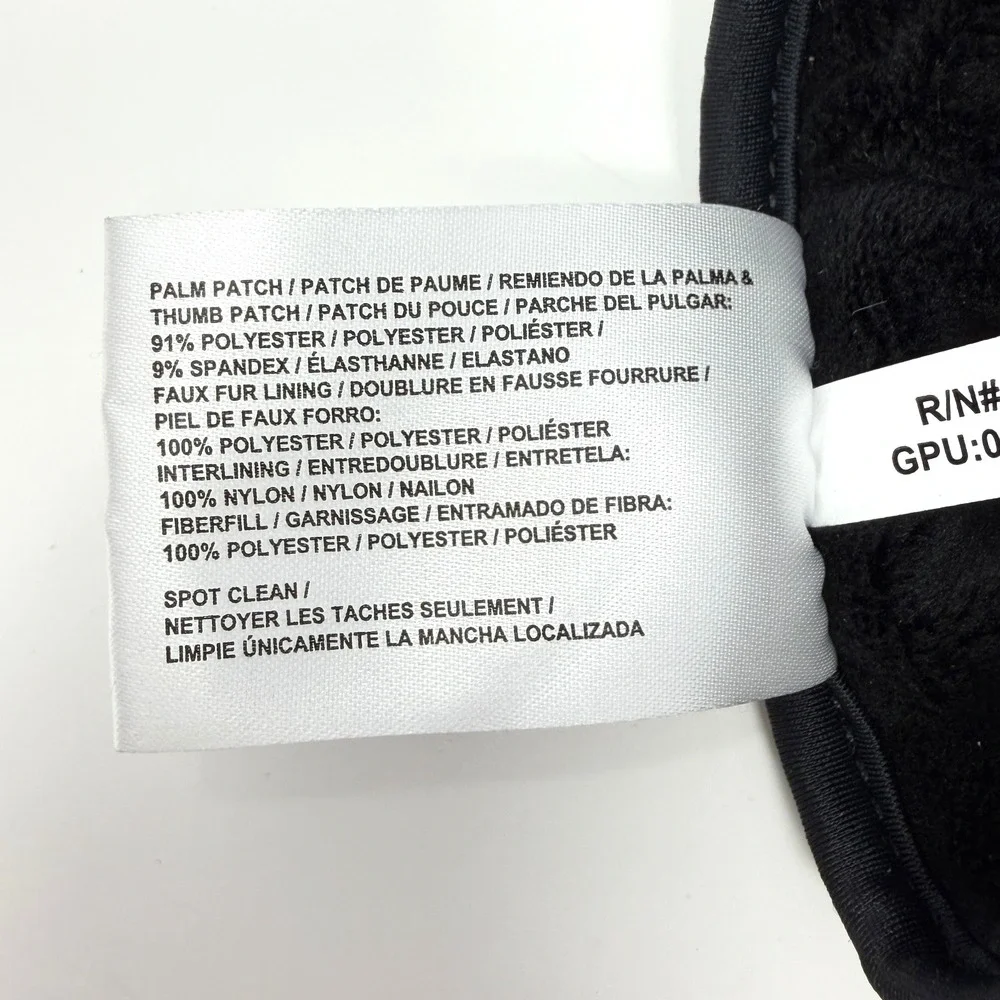HEAD Waterproof Hybrid‎ Gloves Womens ThermalFur Touchscreen Black S/P